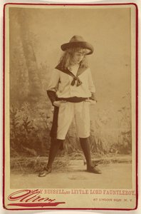 Tommy Russell, als kleiner Lord Fauntleroy von Napoleon Sarony