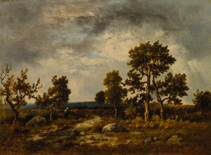 Pfad in der Nähe des Vipernweihers, Wald von Fontainebleau von Narcisse Diaz de la Pena
