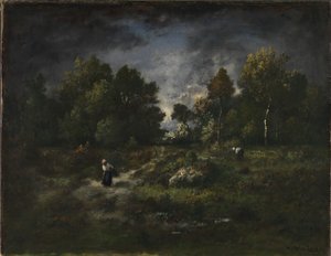 Waldlandschaft mit Holzsammlern von Narcisse Virgile Diaz de la Peña