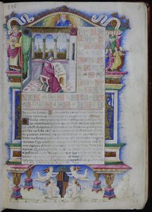 Porträt von Johannes Tinctoris aus Opus musices Joannis Tinctoris, 1483 von Nardo Rapicano