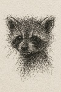 Neugieriger Baby-Waschbär von Natalie Bruns
