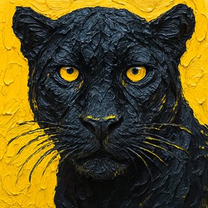 Strukturierter schwarzer Panther von Natalie Bruns