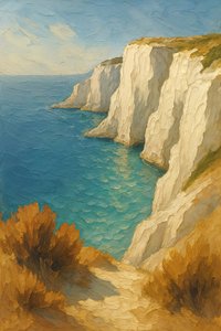 Weiße Klippen mit Meerblick von Natalie Bruns