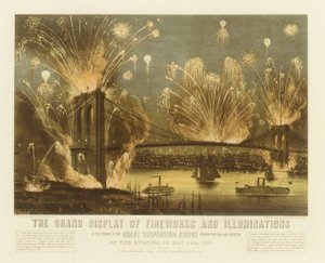 Das große Feuerwerk und die Illuminationen zur Eröffnung der großen Hängebrücke, 1883