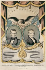 Großes nationales demokratisches Banner von Nathaniel Currier