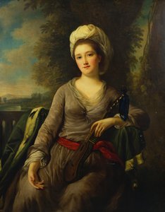 Porträt einer Dame, vermutlich Mrs. Wells von Nathaniel Dance Holland