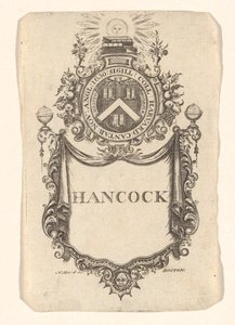 Exlibris des Harvard College (Hancock) von Nathaniel Hurd
