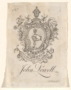 Exlibris von John Lowell von Nathaniel Hurd