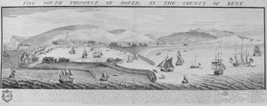 Die Südansicht von Dover in der Grafschaft Kent