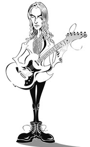 Aimee Mann - Karikatur - Amerikanische Sängerin und Bassistin, geboren 1960