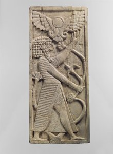 Möbelplakette mit einem männlichen Figur, der einen Baum greift, ca. 8. Jahrhundert v. Chr. von Neo Assyrian Neo Assyrian