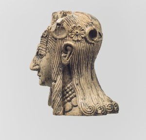 Kopf einer weiblichen Figur, ca. 8.-7. Jahrhundert v. Chr.