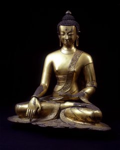 Buddha-Statue. Nepal 15. Jahrhundert. 60 cm