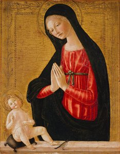 Die Madonna, die das Kind anbetet