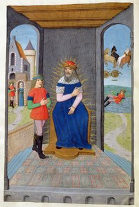 Phaeton leiht sich einen Wagen von seinem Vater und wird getötet, aus Metamorphosen 2 von Ovid, 1479