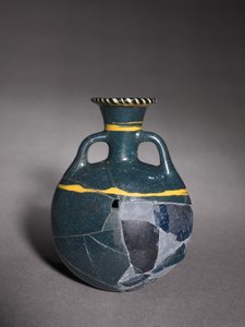 Lentoid-Flasche oder Pilgerflasche, späte 18. bis 19. Dynastie, um 1336-1186 v. Chr. von New Kingdom Egyptian