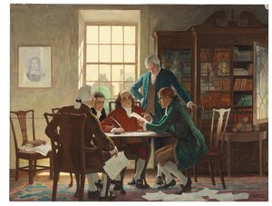 Entwurf der Unabhängigkeitserklärung im Jahr 1776
