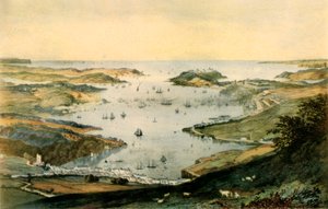 Falmouth Hafen, um 1840, 1942