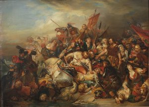 Die Schlacht der Goldenen Sporen am 11. Juli 1302