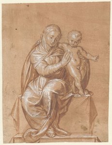 Sitzende Madonna mit Kind von Niccolò Giolfino (I)