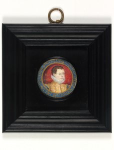 Vermutliches Selbstporträt des Künstlers im Alter von 13 Jahren, ca. 1560 von Nicholas (attr.to) Hilliard
