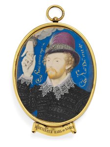 Ein junger Herr, der eine Hand aus einer Wolke ergreift
