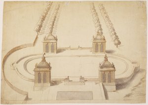 Entwurf für ein Bowling Green, Hampton Court, ca. 1689-91
