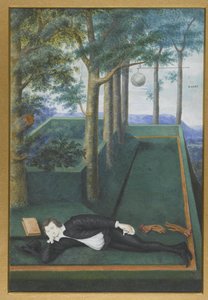 Porträt eines liegenden Edelmanns in einem bewachsenen Hof; Porträt von Henry Percy, 9. Earl of Northumberland