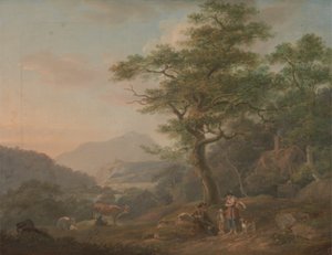 Eine Landschaft mit Figuren