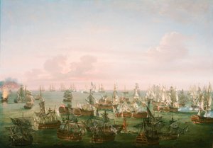 Die Schlacht von Trafalgar, 21. Oktober 1805, Ende der Aktion, ca. 1808