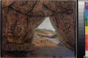 Bühnenbildentwurf für die Oper Die Pskowiterin von N. Rimski-Korsakow von Nicholas Roerich