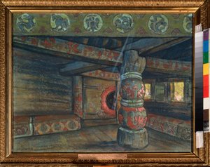 Bühnenbildentwurf für die Oper Fürst Igor von A. Borodin von Nicholas Roerich