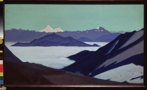 Himalaya (Tibet). Nebel in den Bergen von Nicholas Roerich