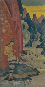 Lied des Wasserfalls, dekoratives Panel, Serie Träume der Weisheit, 1920