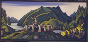 Bühnenbild für das Ballett Das Frühlingsopfer Le Sacre du Printemps von I. Strawinsky, 1945