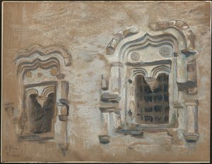 Fenster eines Hauses aus dem 17. Jahrhundert, Pskov, aus "Studien von einer Reise durch alte russische Städte", 1903