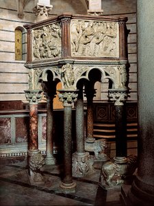 Marmorkanzel einer Kirche, im Baptisterium von Pisa 1260 (Flachrelief)
