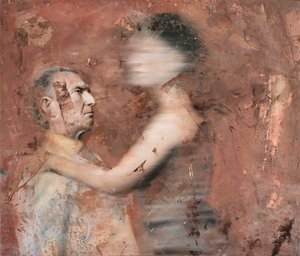 Frau bewegt sich mit Mann, 2019 von Nicola Pucci