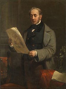 Porträt von Jacob de Vos Jacobszoon (1803-1878). Amsterdamer Kunstsammler und Besitzer der Historischen Galerie De Vos