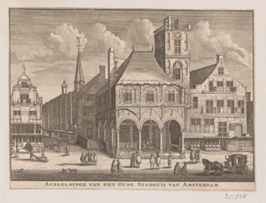 Ansicht des Alten Rathauses in Amsterdam von Nicolaas ten Hoorn