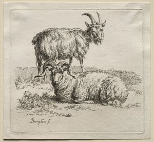Animalia: Widder und Ziege von Nicolaes Berchem