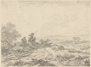 Dünenlandschaft mit Hirten von Nicolaes Berchem