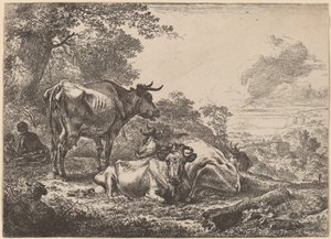 Ruhende Kühe von Nicolaes Berchem