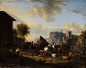 Die Rast des Konvois, 17. Jahrhundert