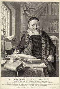 D. Leonardus Marius Goezanus, veröffentlicht 1654 (Gravur)
