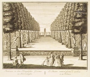 Natürliches Theater aus Bäumen und Hecken
