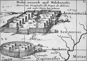 Irokesen-Dorf von Nicolaes Jansz  Visscher