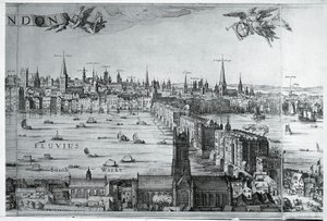 Ansicht der Stadt London mit der London Bridge, England, UK