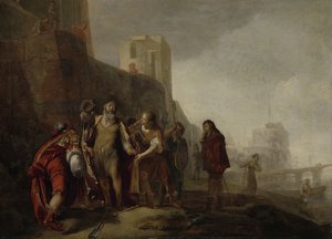 Die Legaten Alexanders des Großen investieren den Gärtner Abdalonymus mit den Insignien der Königswürde von Sidon, 1649