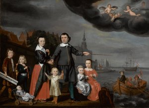 Kapitän Job Jansse Cuijter und seine Familie, 1659 von Nicolaes Maes